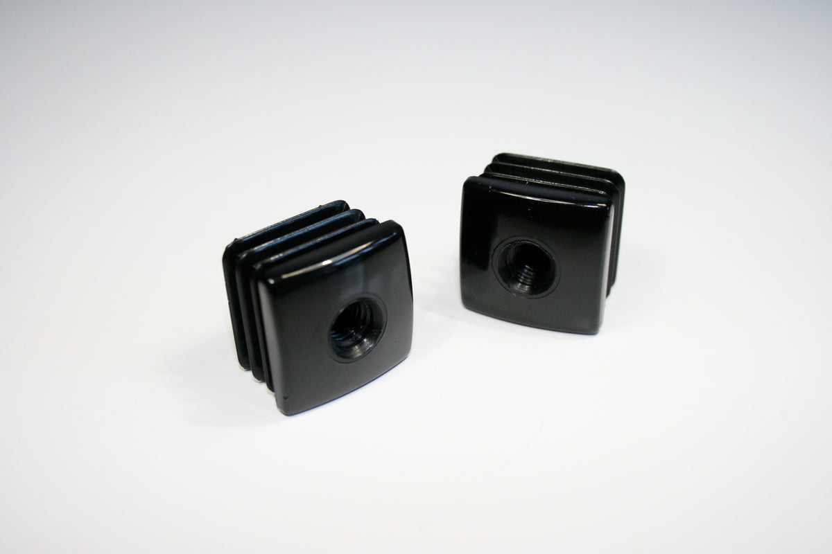 25x25mm M8 Threaded Tube Insert, 2.25mm Standard Rib