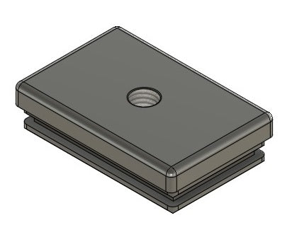 60x40mm M10 Insert, 2.5mm Standard Rib