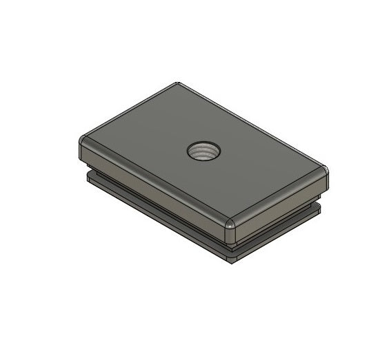 60x40mm M10 Insert, 2.5mm Standard Rib