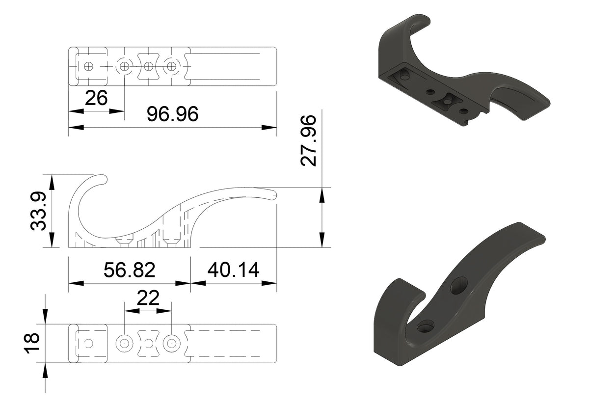 Cloakroom Hook - Small