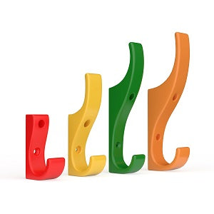 School Cloakroom Hook - Single - 20x Colours Available