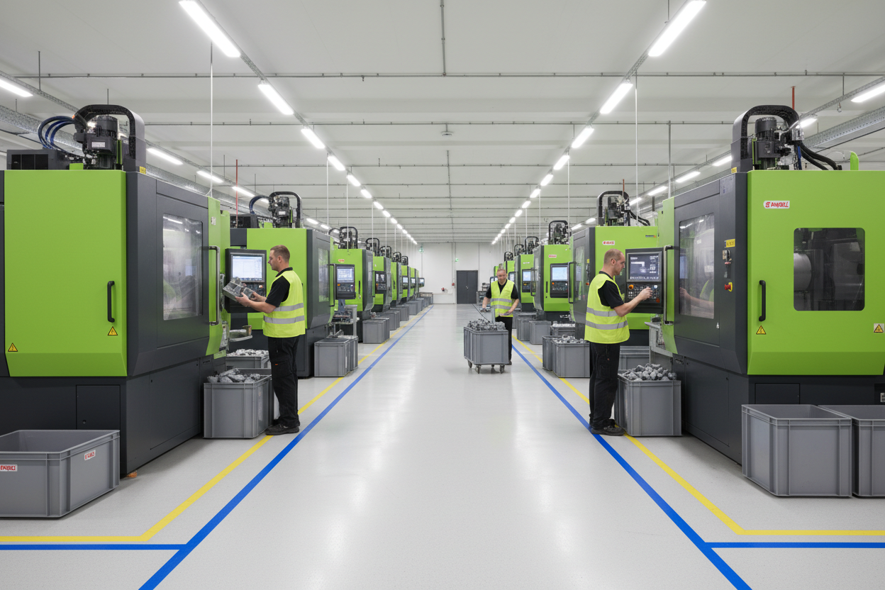 Factory floor with Engel Victory machines