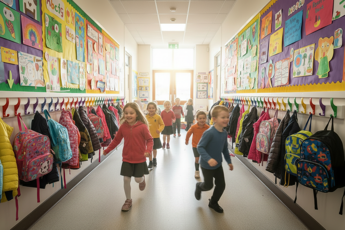 Tidy School Hallway