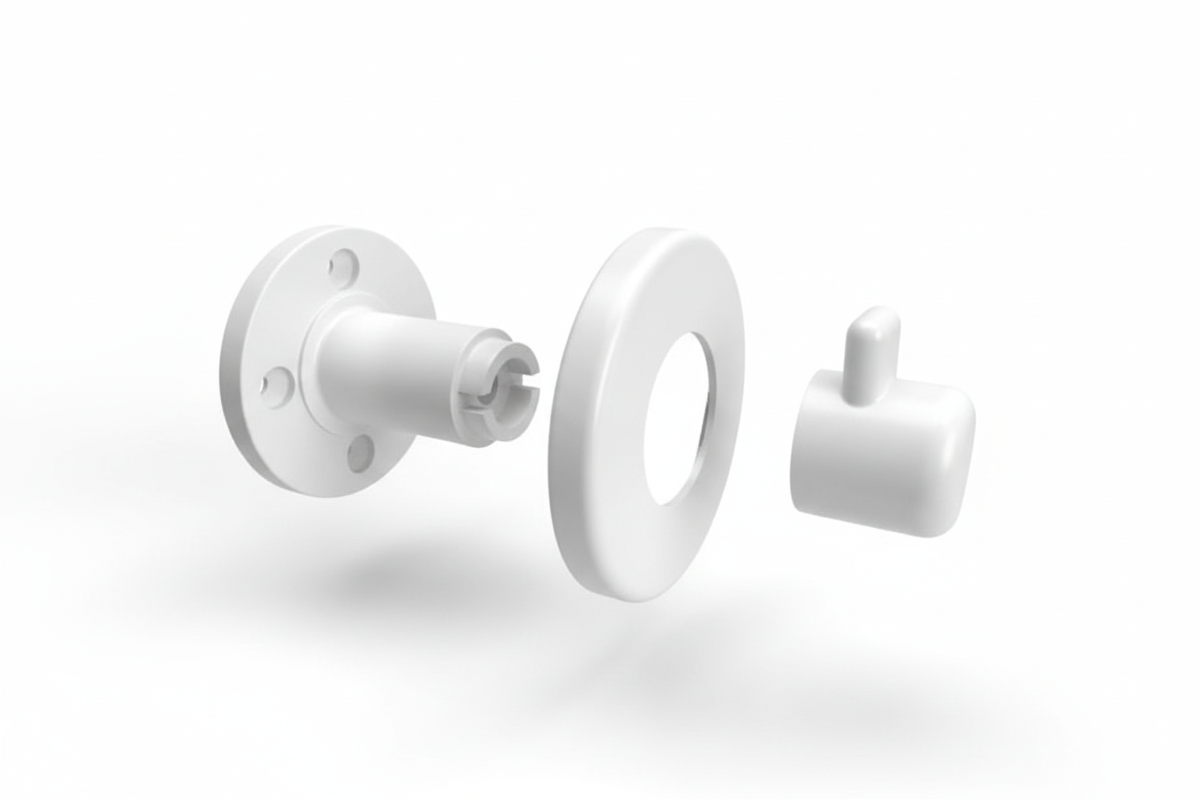 White Robe Hook Exploded View